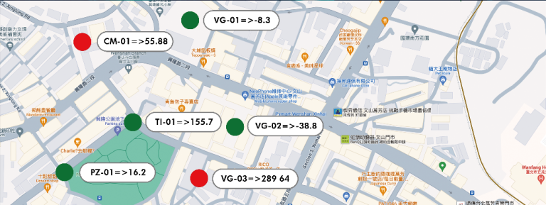 Dot Cloud Map Display