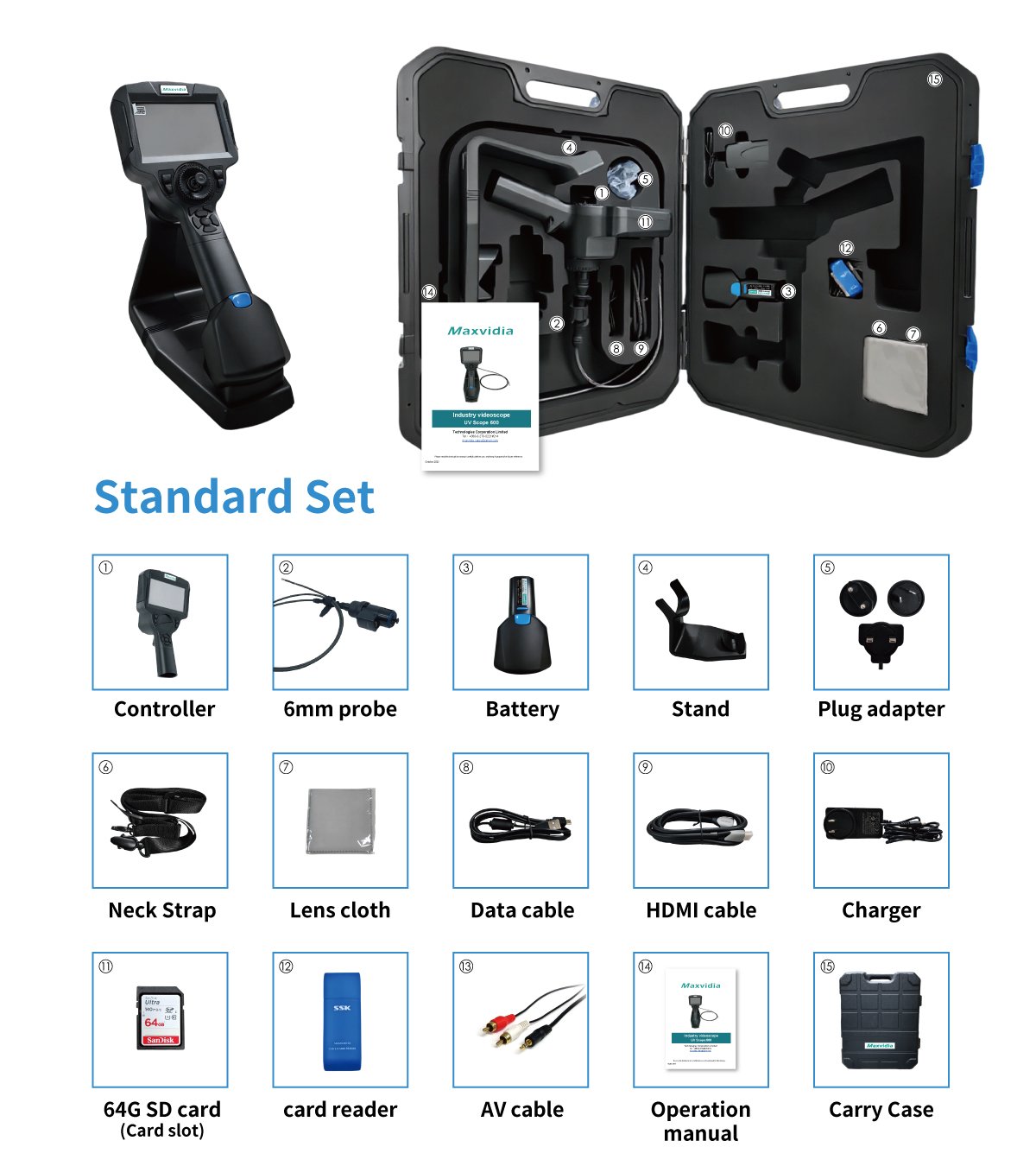 Maxvidia Uv Videoscope Scope 600 Set